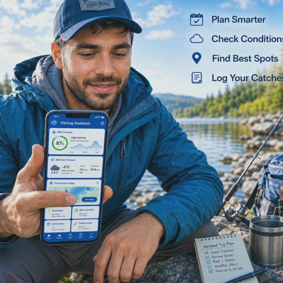 Fishing reports and local notes inside mobile app